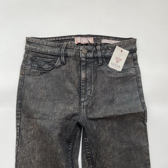 Guess Women’s Originals 1981 Power Skinny High Rise Jeans Coated Finish Size 27 - Picture 5 of 12